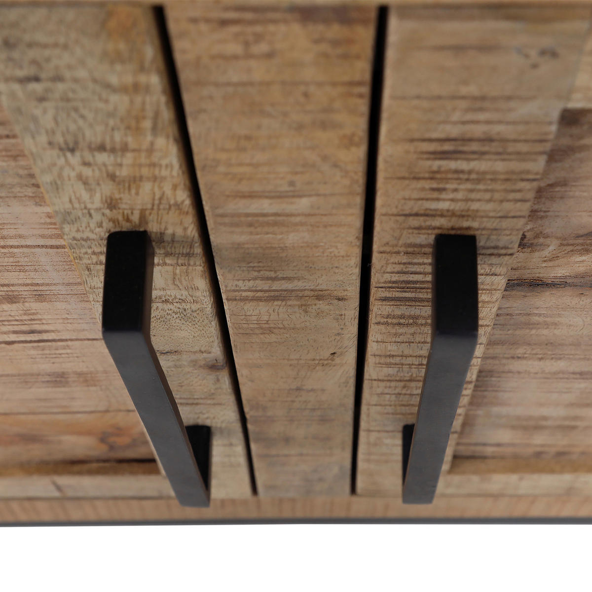 LOWBOARD RIO  in 180/60/40 cm  - Schwarz/Naturfarben, Design, Holz/Metall (180/60/40cm) - Landscape