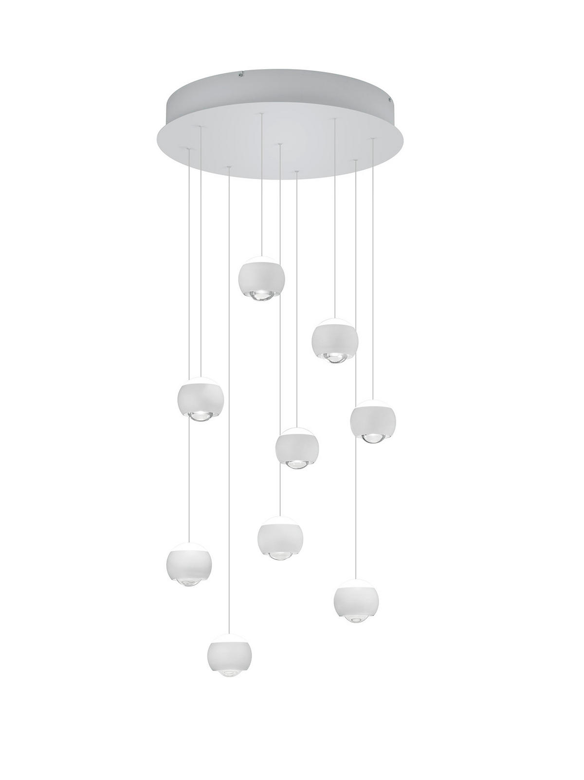 ZÁVĚSNÉ LED SVÍTIDLO, 54/200 cm  - bílá, Konvenční, kov/plast (54/200cm) - Musterring