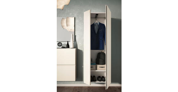 GARDEROBENSCHRANK 60/165/33 cm  - Sandfarben, Design, Holzwerkstoff (60/165/33cm) - Moderano