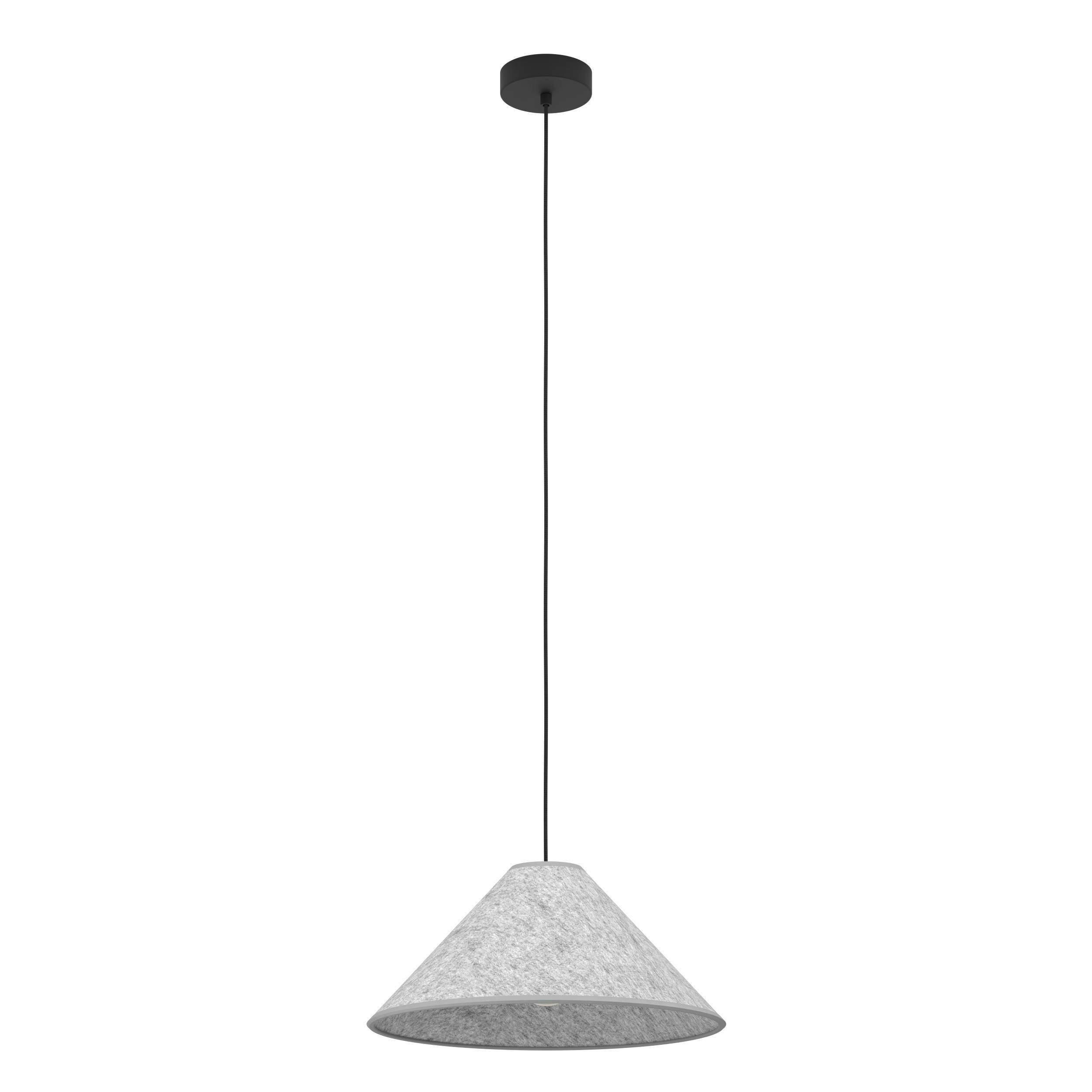 HÄNGELEUCHTE Alsager 41/110 cm   - Grau, ROMANTIK / LANDHAUS, Textil/Metall (41/110cm) - Eglo