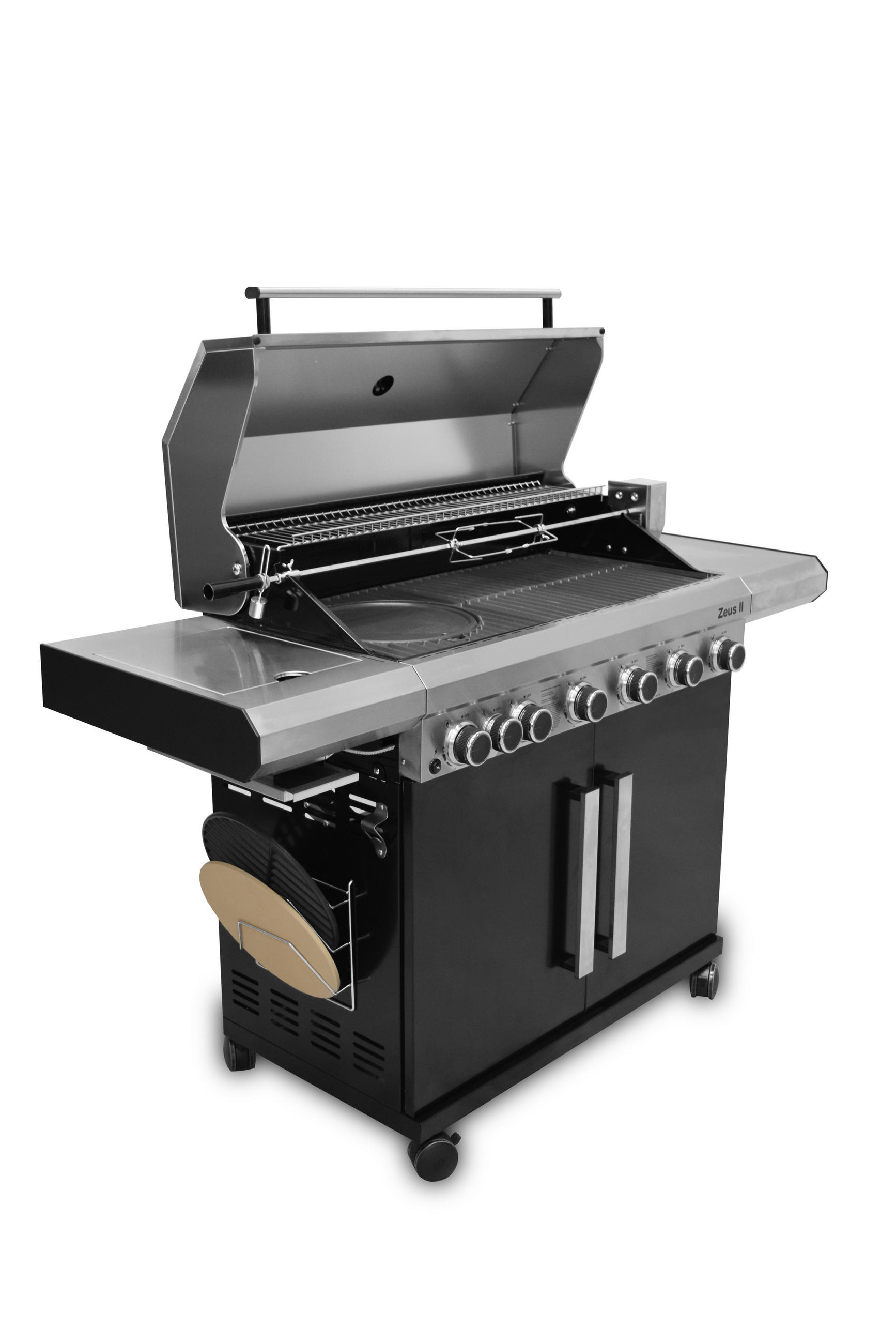 GASGRILL Schwarz, Silberfarben - Silberfarben/Schwarz, Basics, Metall (157/116/60cm) - Homeware
