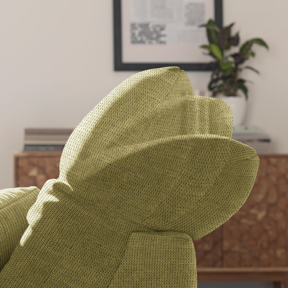 ECKSOFA in Mikrofaser Grün  - Chromfarben/Grün, Design, Textil/Metall (180/265cm) - Carryhome