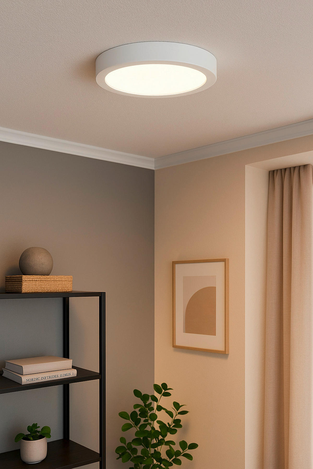 LED-DECKENLEUCHTE 25/4 cm   - Weiß, Basics, Kunststoff/Metall (25/4cm) - Brilliant
