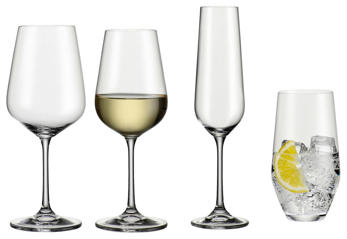 GLÄSERSET  24-teilig  - Transparent, KONVENTIONELL, Glas - Novel
