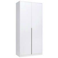 DREHTÜRENSCHRANK  in Weiß  - Schwarz/Weiß, MODERN, Holzwerkstoff/Metall (93/211/53cm) - MID.YOU