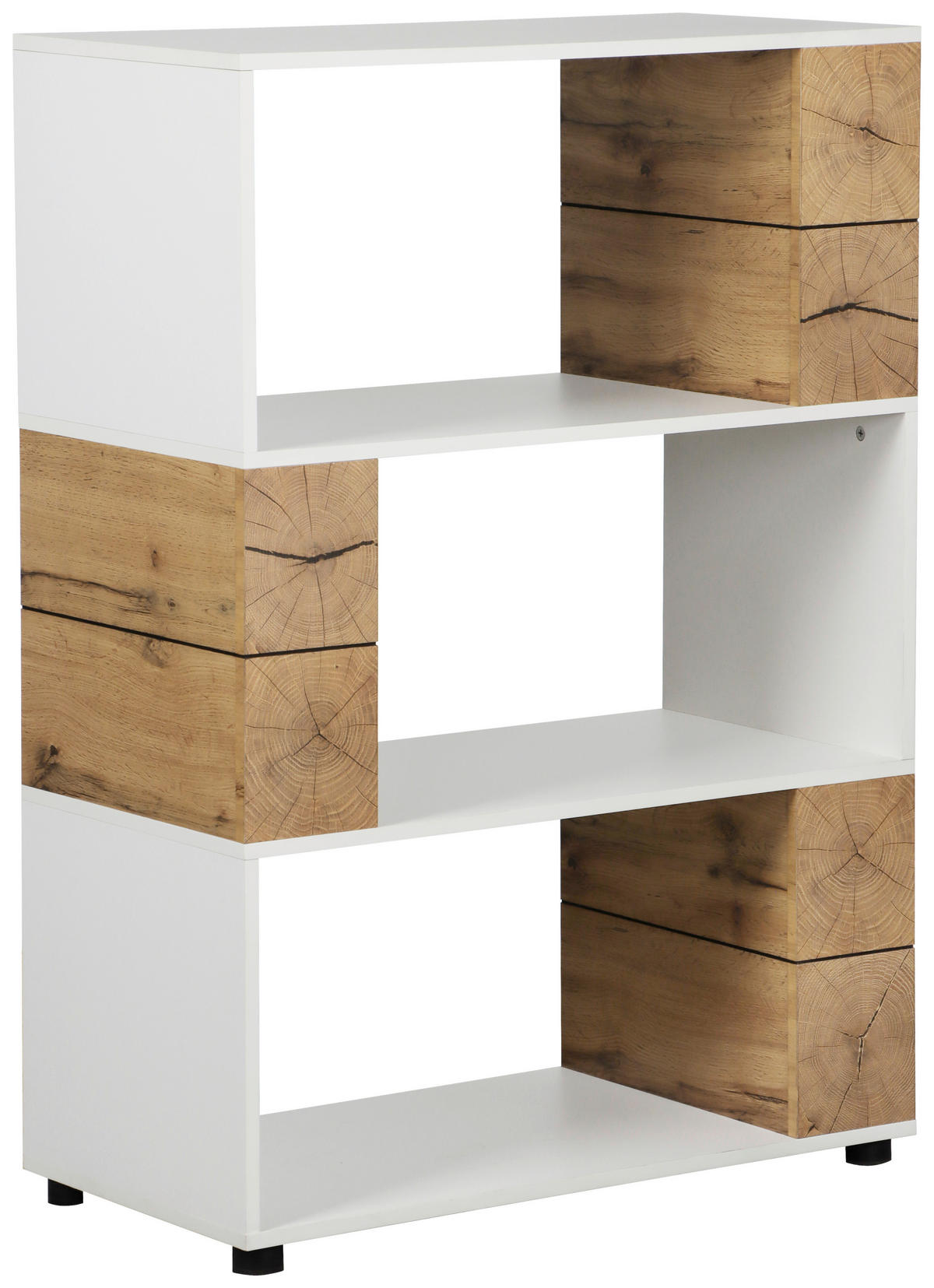 HYLLA i 80/113/40 cm vit, ekfärgad  - vit/svart, Natur, trämaterial/plast (80/113/40cm) - MID.YOU