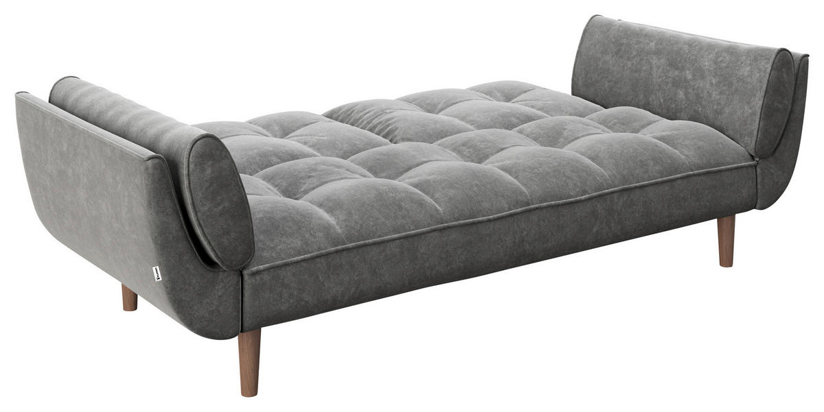 ZOFA S POSTELJNO FUNKCIJO,  antracit tekstil  - antracit, Konvencionalno, tekstil/les (215/81,5/84,5cm) - Playboy