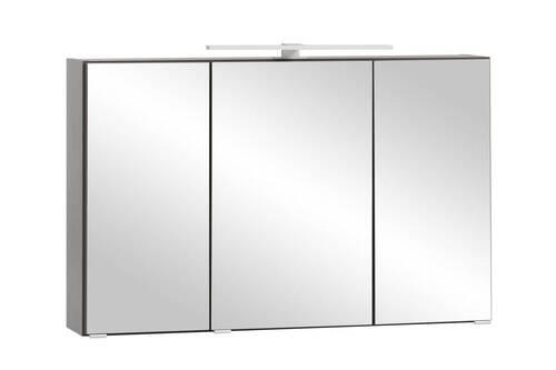 SPIEGELSCHRANK 100/64/20 cm  - Graphitfarben, Natur, Holzwerkstoff (100/64/20cm) - Xora