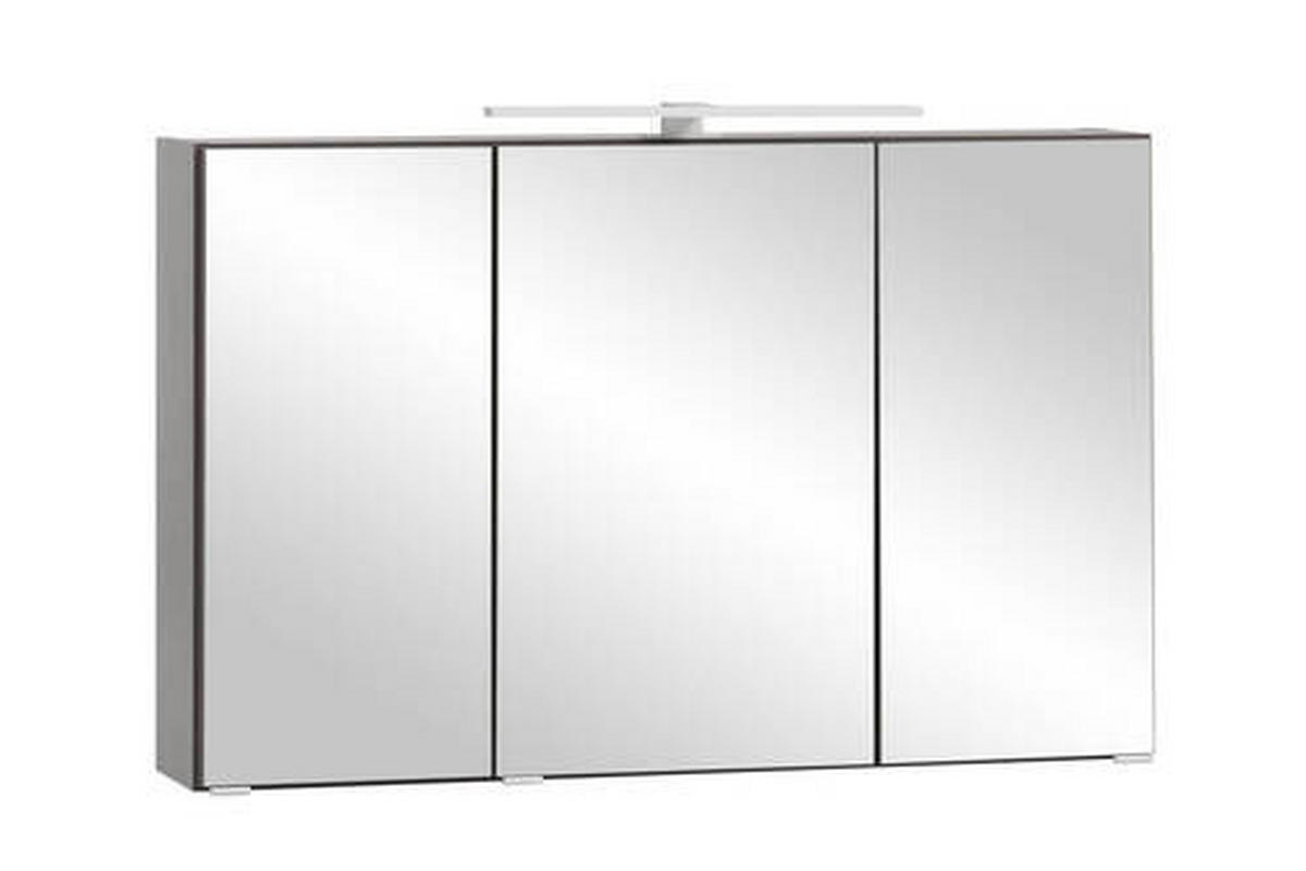 SPIEGELSCHRANK 100/64/20 cm  - Graphitfarben, Natur, Holzwerkstoff (100/64/20cm) - Xora