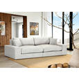 BIGSOFA Struktur, Bouclé Greige  - Greige/Schwarz, MODERN, Kunststoff/Textil (240/76/125cm) - Landscape