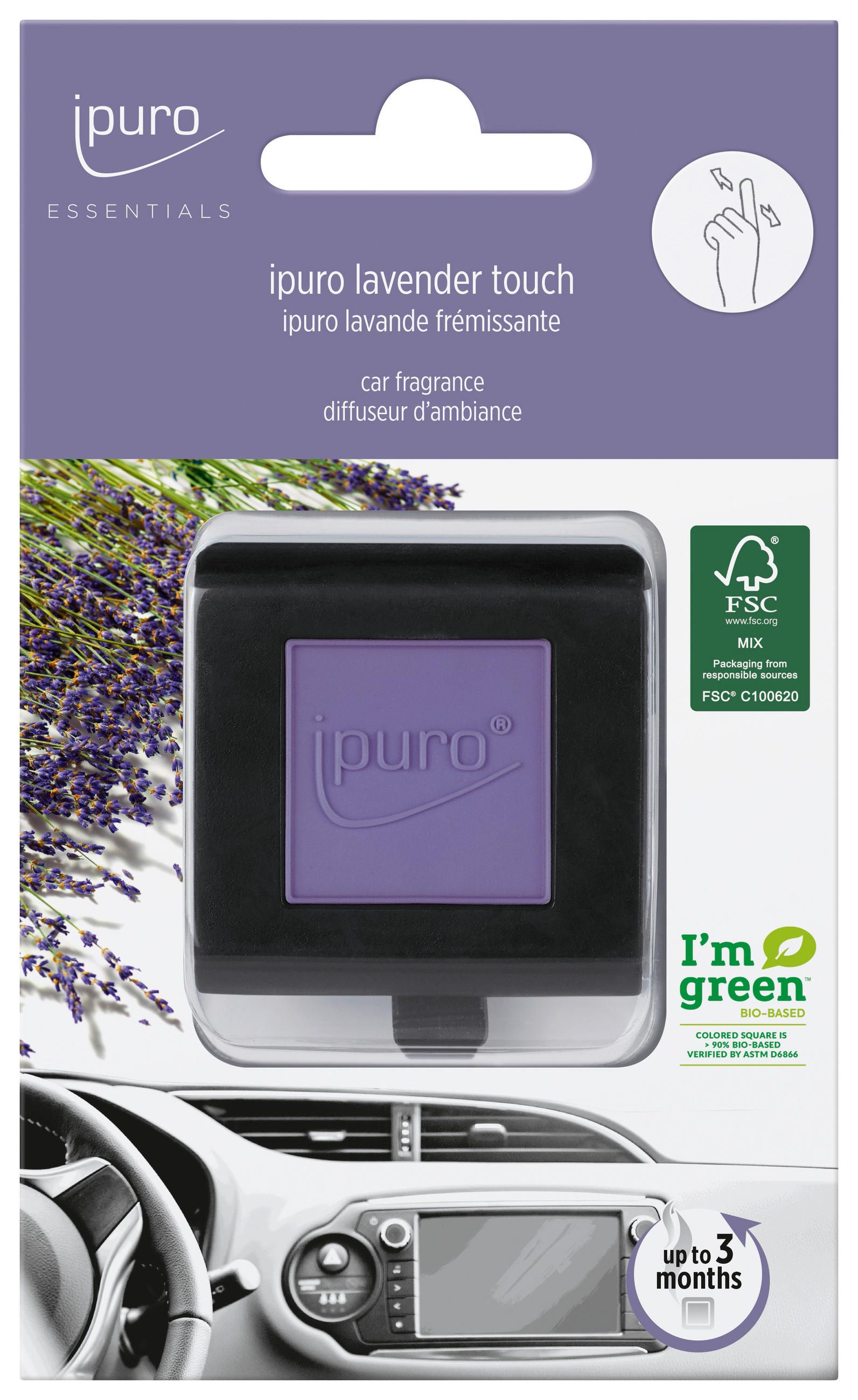 LUFTERFRISCHER Essentials Lavender Touch  - Basics (1,8/7,5/12,5cm) - Ipuro
