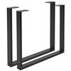 TISCHGESTELL Schwarz  - Schwarz, Design, Metall (78/7,5/72cm) - Valdera