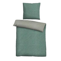 BETTWÄSCHE Flanell 155/220 cm  - Dunkelgrün/Hellgrau, Design, Textil (155/220cm) - Novel
