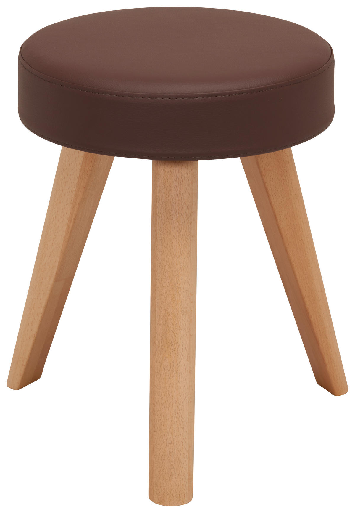 HOCKER in Holz, Textil Braun, Buchefarben  - Buchefarben/Braun, Natur, Holz/Textil (35/46/35cm) - Linea Natura