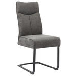 SCHWINGSTUHL  in Eisen Webstoff  - Schwarz/Grau, Design, Textil/Metall (44/102/64cm) - Novel