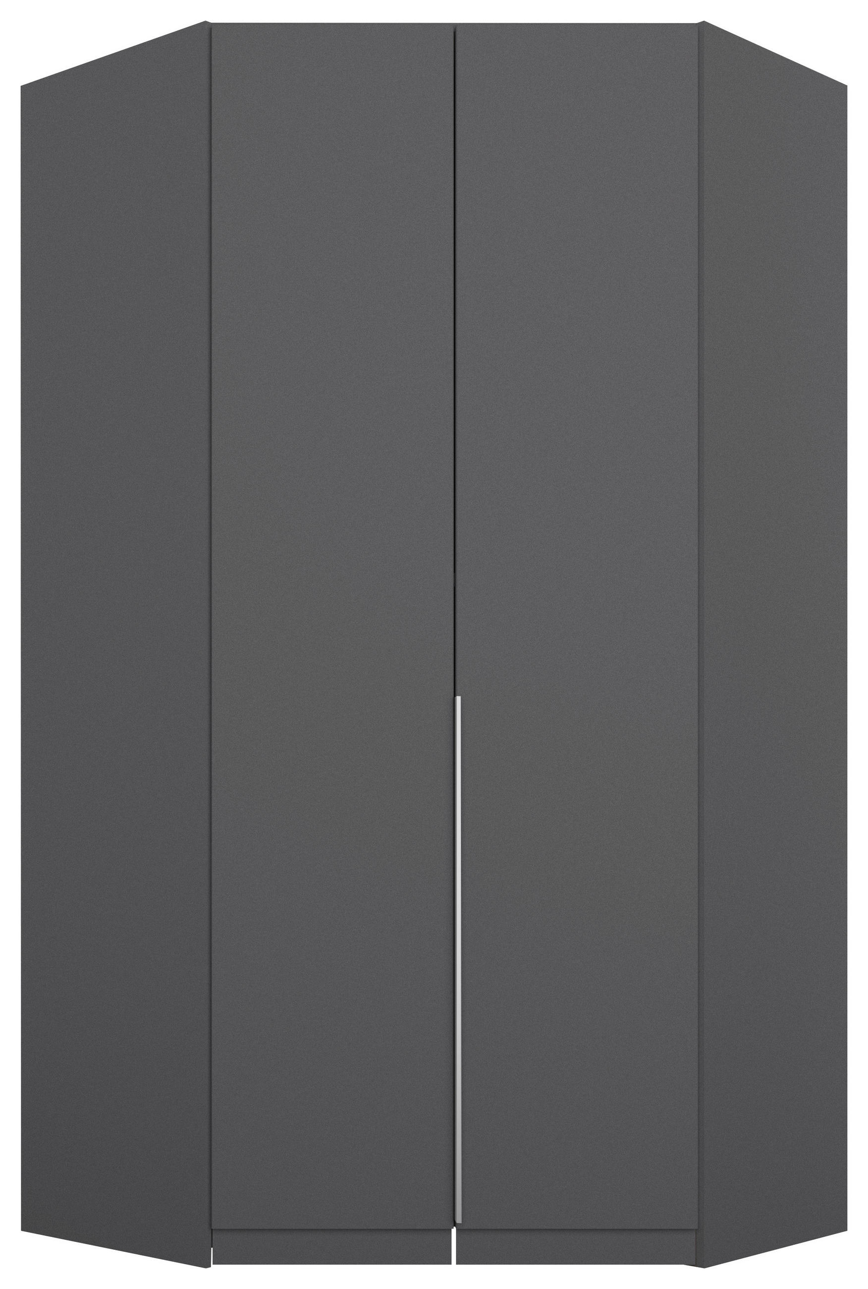 ECKKLEIDERSCHRANK 117/229/117 cm - Alufarben/Grau, Modern, Holzwerkstoff (117/229/117cm) - Rauch Möbel