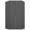 ECKKLEIDERSCHRANK 117/229/117 cm  - Alufarben/Grau, Modern, Holzwerkstoff (117/229/117cm) - Rauch Möbel