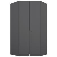 ECKKLEIDERSCHRANK 117/229/117 cm  - Alufarben/Grau, Modern, Holzwerkstoff (117/229/117cm) - Rauch Möbel