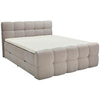 BOXBETT 160/200 cm  in Hellgrau  - Hellgrau/Schwarz, Design, Holz/Kunststoff (160/200cm) - Moderano