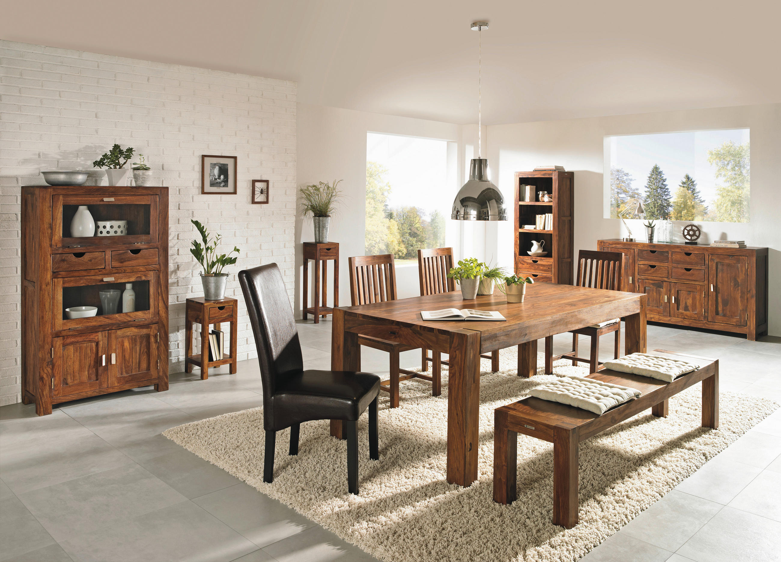 LAVICA, indický palisander, farba indického palisandra - farba indického palisandra, Lifestyle, drevo (180/45/40cm) - Landscape