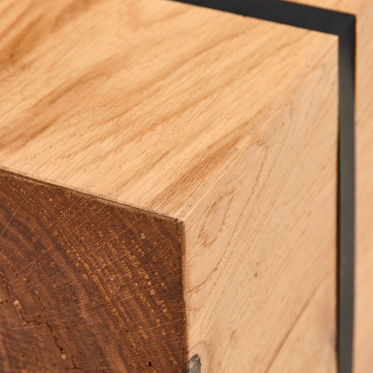 COUCHTISCH in Holz, Metall, Holzwerkstoff 110/70/40 cm  - Schwarz/Naturfarben, Design, Holz/Holzwerkstoff (110/70/40cm) - MID.YOU