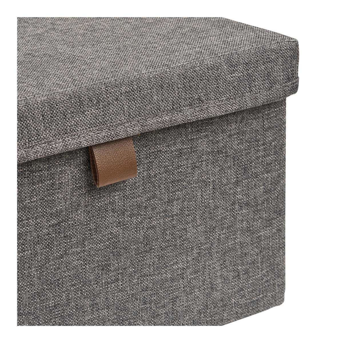 FÖRVARINGSLÅDOR SET  - mörkgrå/brun, Basics, textil
