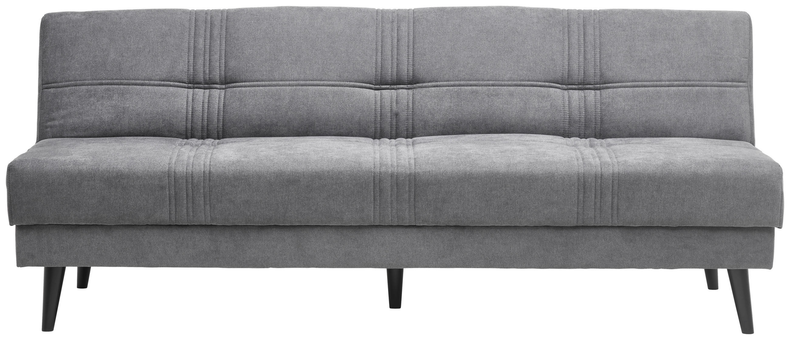 SCHLAFSOFA Jacquard Grau Liegefunktion  - Schwarz/Grau, Modern, Holz/Textil (192/80/83cm) - Ti'me
