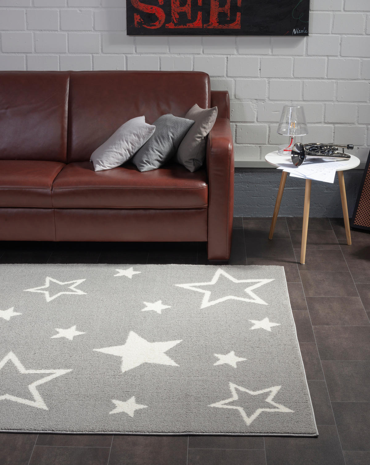 KINDERTEPPICH 65/130 cm  - Grau, Design, Textil (65/130cm) - Ben'n'jen