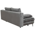 SCHLAFSOFA  mit Liegefunktion, Schlafen auf Sitzhöhe, Rücken echt Chenille Graphitfarben  - Schwarz/Graphitfarben, KONVENTIONELL, Textil/Metall (203/94/96cm) - Carryhome