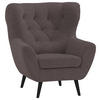 SESSEL in Mikrofaser Braun  - Anthrazit/Schwarz, Design, Holz/Textil (87/101/95cm) - Stylife
