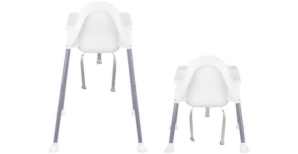 HOCHSTUHL  - Weiß/Grau, Basics, Kunststoff/Metall (64/56/87,5cm) - My Baby Lou