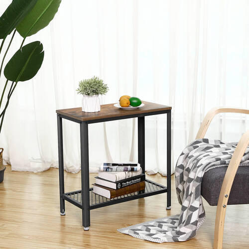 BEISTELLTISCH 60/30/60 cm Braun, Schwarz rechteckig  - Schwarz/Braun, Trend, Holzwerkstoff/Metall (60/30/60cm) - Boxxx