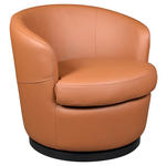 DESIGNSESSEL in Echtleder Honig  - Schwarz/Honig, Design, Leder/Kunststoff (76/74/75cm) - Xora