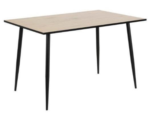 ESSTISCH rechteckig Schwarz, Eichefarben  - Eichefarben/Schwarz, KONVENTIONELL, Holzwerkstoff/Metall (120/80/75cm) - Carryhome