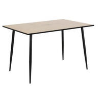 JEDILNA MIZA, črna, barve hrasta  - črna/barve hrasta, Konvencionalno, kovina/leseni material (120/80/75cm) - Lomoco