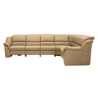 ECKSOFA  in Echtleder Beige  324/260 cm  - Chromfarben/Beige, KONVENTIONELL, Leder/Kunststoff (324/260cm) - Cantus