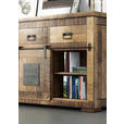 SIDEBOARD  in 145/85/45 cm  - Schwarz/Naturfarben, ROMANTIK / LANDHAUS, Holz/Metall (145/85/45cm) - Landscape