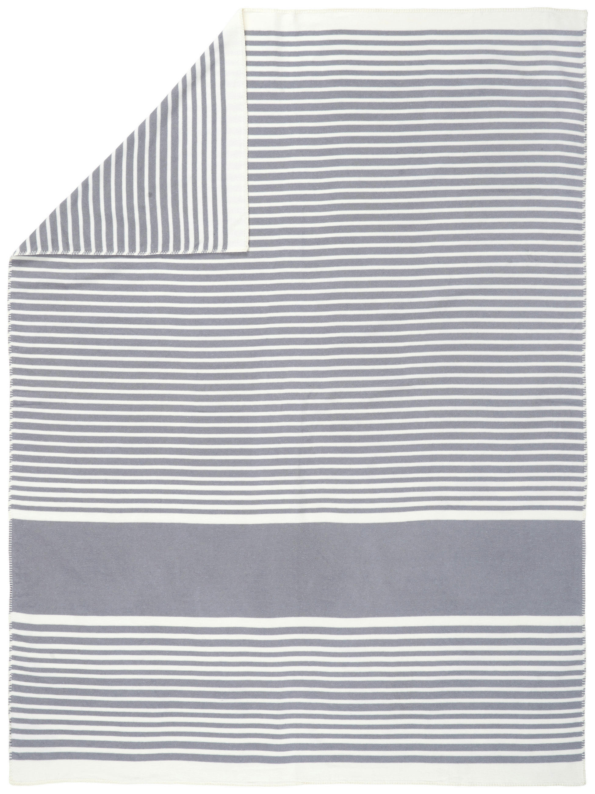 PLAID 150/200 cm  - Weiß/Grau, Design, Textil (150/200cm) - Bio:Vio