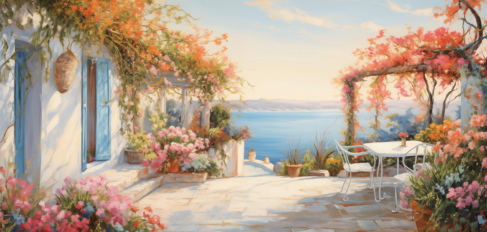 MALBA NA PLÁTNĚ, pláž a moře, 115/55 cm  - vícebarevná, Basics, dřevo/papír (115/55cm)