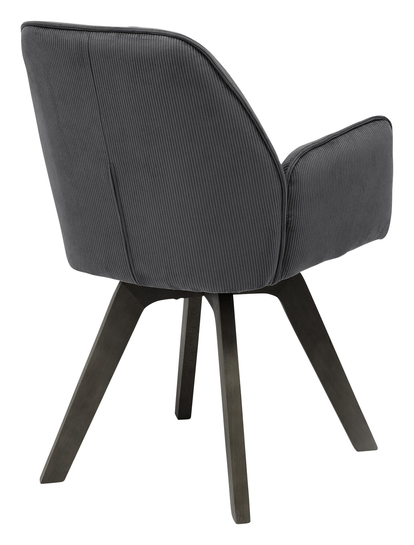 STOLICA  antracit, crna  drvni materijal      - crna/antracit, Moderno, drvni materijal (59/87/61cm)