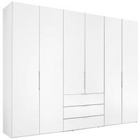 DREHTÜRENSCHRANK inkl. Zubehör 298/222/63 cm,  in Weiß, 6 Tür(en)  - Alufarben/Weiß, Design, Holzwerkstoff/Metall (298/222/63cm) - Dieter Knoll