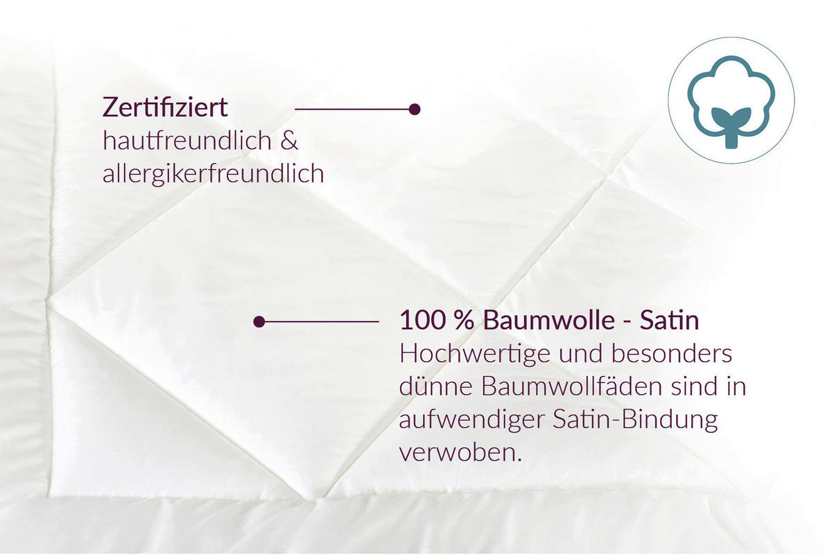 GANZJAHRESDECKE 200/220 cm  - Weiß, Basics, Textil (200/220cm) - Goldeck Austria