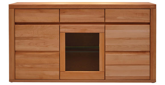 SIDEBOARD 170,4/91,6/44,1 cm  - Kernbuche, KONVENTIONELL, Glas/Holz (170,4/91,6/44,1cm) - Voleo