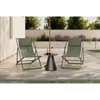 OPALOVACÍ LEHÁTKO kov, textil - světle zelená, Moderní, kov/textil (104/76/93/63cm) - Ambia Garden