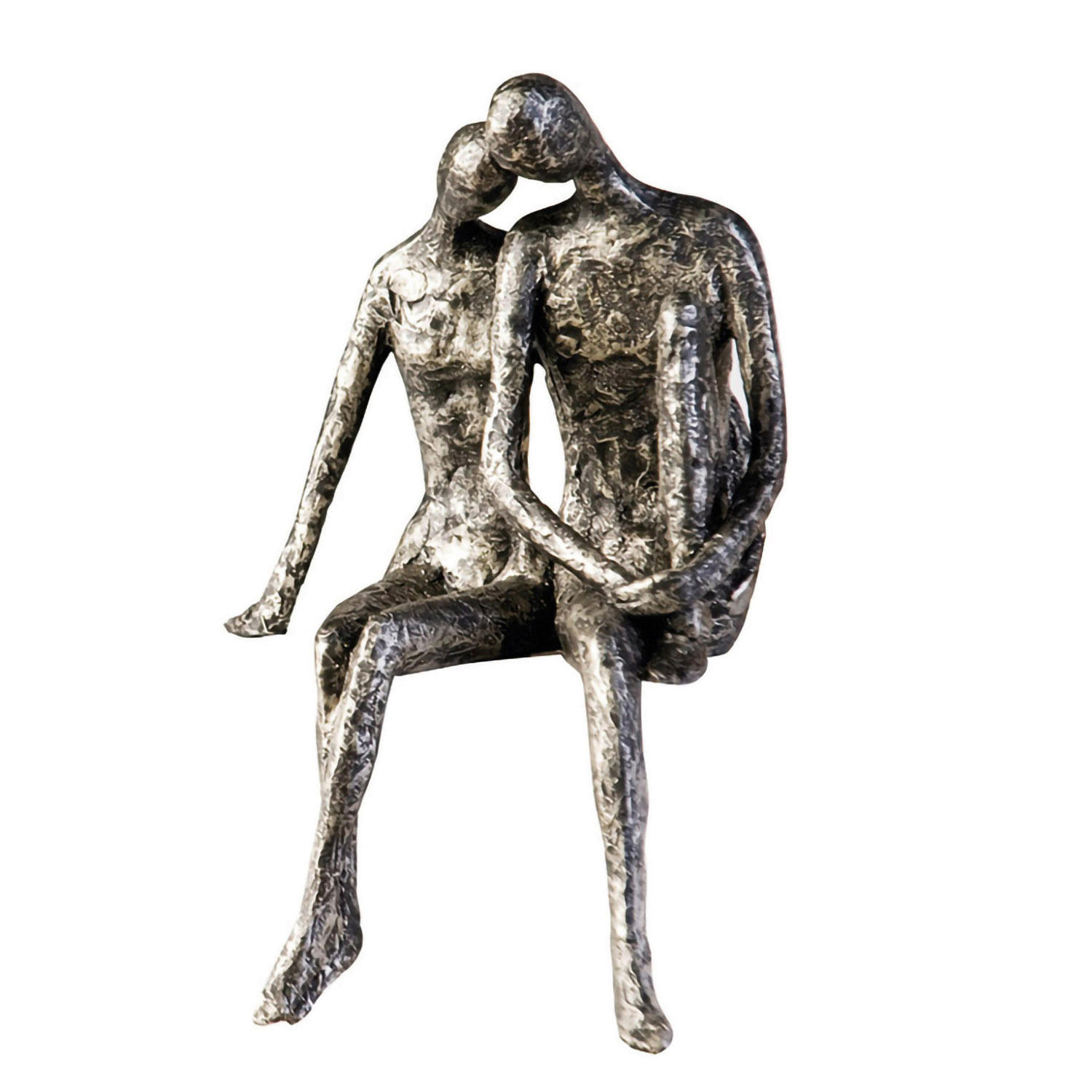 SKULPTUR - Silberfarben, Basics, Kunststoff (18/25/12cm)