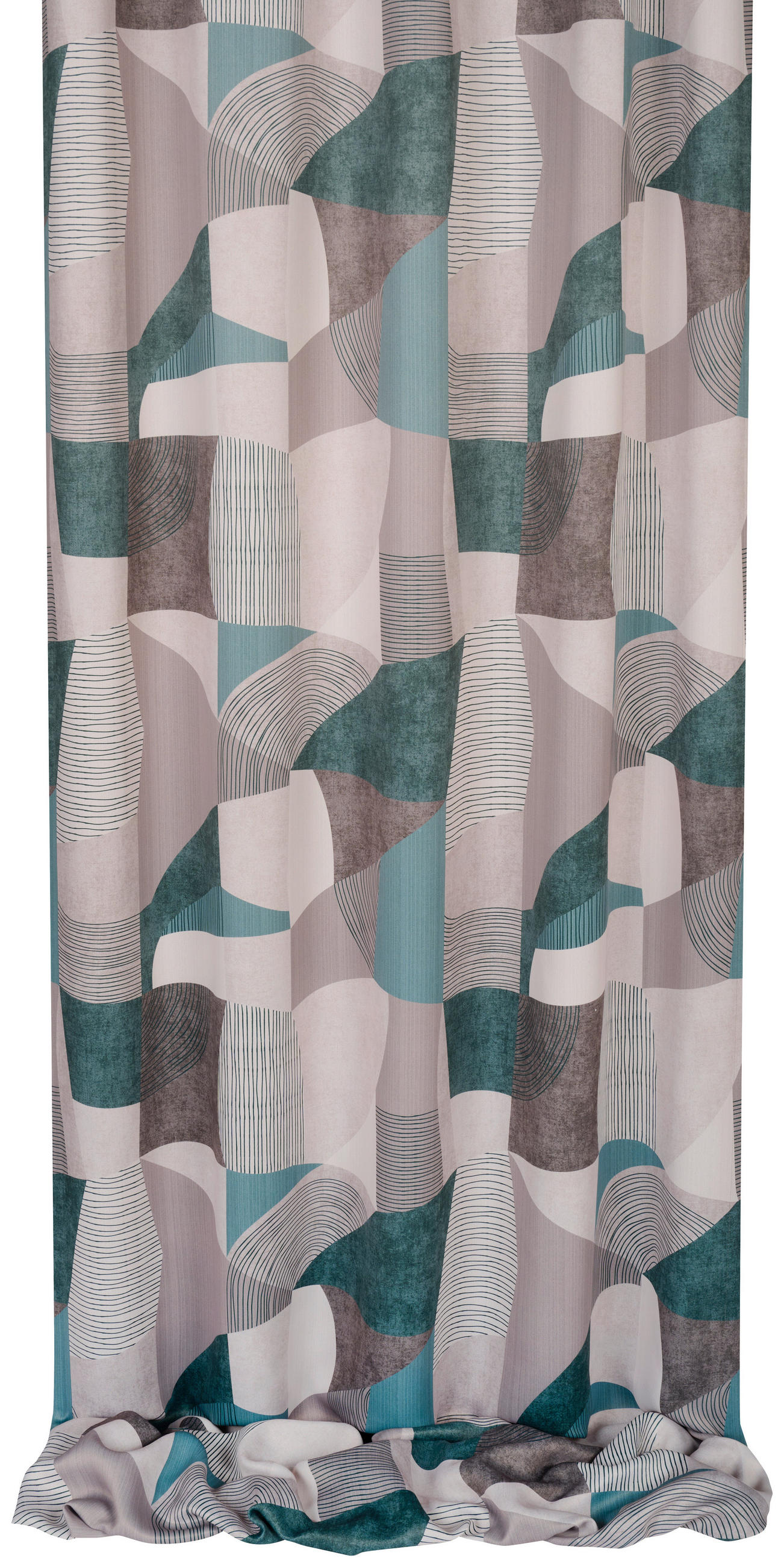 DEKOSTOFF per lfm Verdunkelung  - Petrol/Grau, KONVENTIONELL, Textil (145cm) - Esposa
