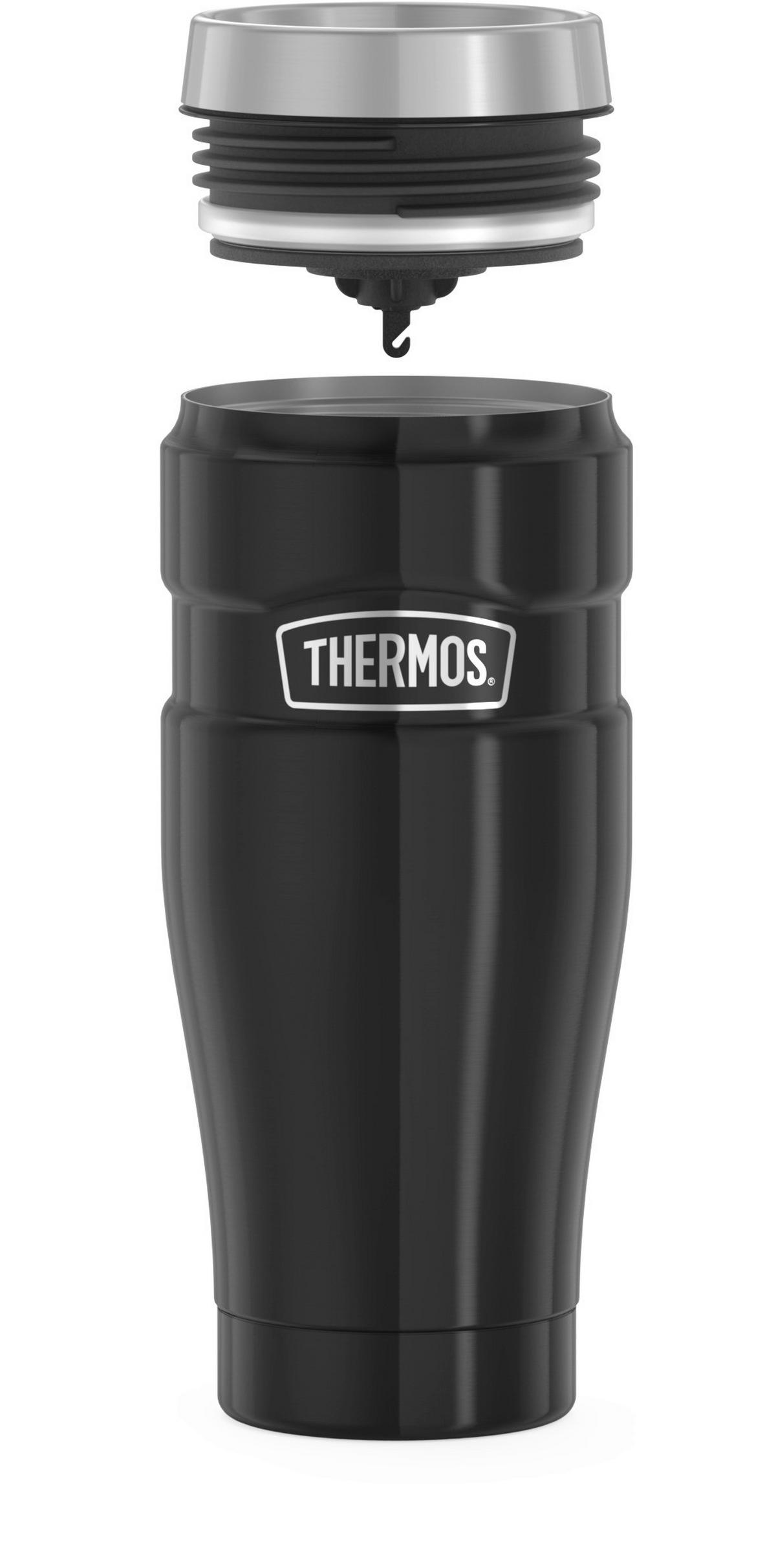 THERMOBECHER Stainless King 0,47 L  - Schwarz Hochglanz, Metall (0.47l) - Thermos