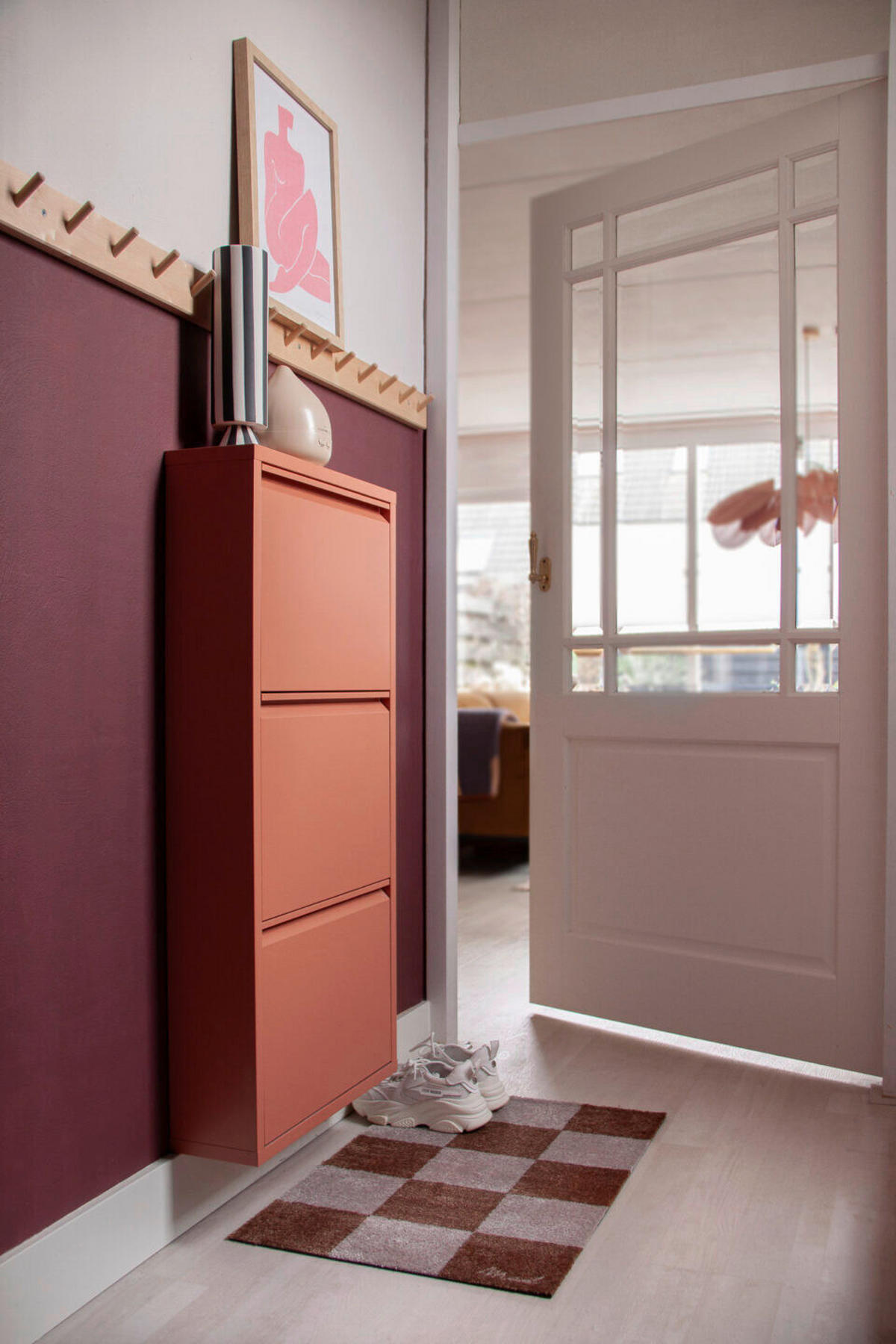 FUßMATTE  50/75 cm  Weiß, Hellbraun  - Hellbraun/Weiß, Trend, Kunststoff (50/75cm) - madaboutmats