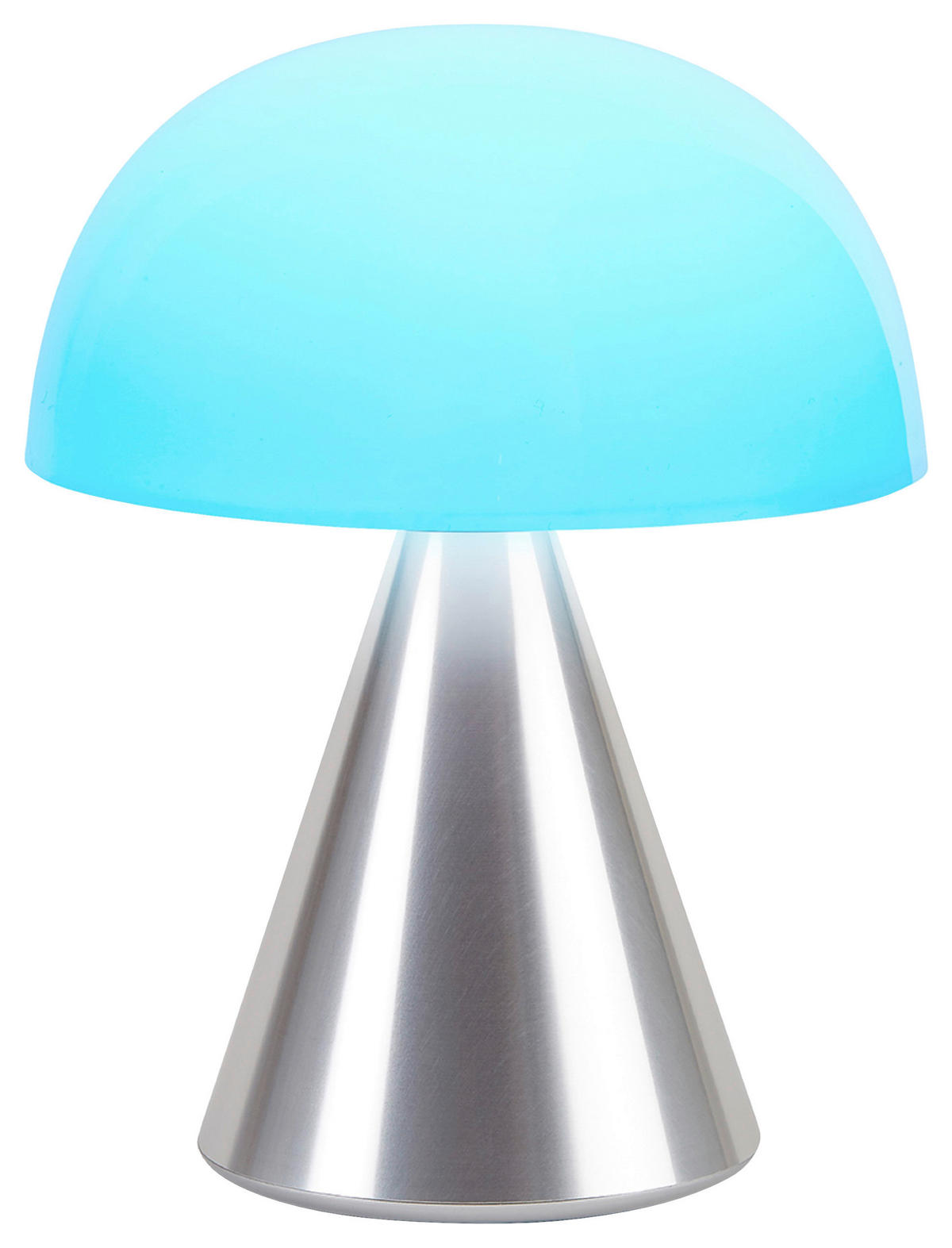 AKKU-TISCHLEUCHTE 14/17/14 cm   - Alufarben, Design, Kunststoff/Metall (14/17/14cm)