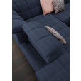 ECKSOFA in Webstoff Dunkelblau 216/302 cm - Schwarz/Dunkelblau, Design, Holz/Textil (216/302cm) - Xora